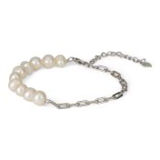 Duality Pearl Bracelet [Sterling Silver]