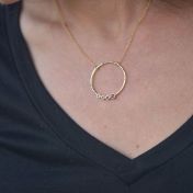 Mutterliebe Halskette - Gehämmert [417er Gold]