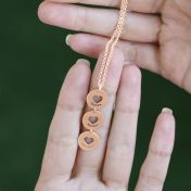 Open Hearts Name Necklace [18K Rose Gold Plated]