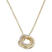 Linked Circles Shine Necklace [Gold Plated]