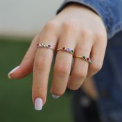Talisa Stars Birthstone Ring [Sterling Silver]