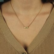 For Mom with Heart Necklace [Gold Plated]