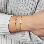 Bubble Initials Personalized Bracelet [Gold Plated]