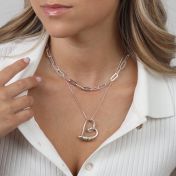 Ties of the Heart Name Necklace Layered Set [Sterling Silver]