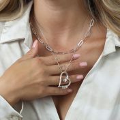 Ties of the Heart Name Necklace Layered Set [Sterling Silver]