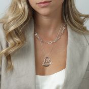 Ties of the Heart Name Necklace Layered Set [Sterling Silver]