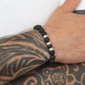 Lava Steen Naam Armband voor Mannen
