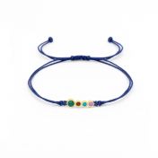 A Mother's Love Birthstone Bracelet - Blue String [18K Gold Vermeil]