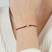 A Mother's Love Birthstone Bracelet - Red String [Sterling Silver]