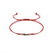 A Mother's Love Diamond Bracelet - Red String [Black Diamonds / 14 Karat Gold]
