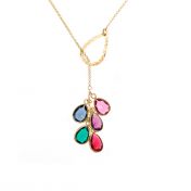 Enchanted Lariat Birthstone Necklace [Gold Plated]