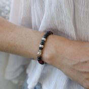Bracelet Agate avec Noms pour Femme - Argent 925