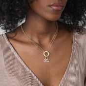 Anna Double Layer Crystal Necklace [18K Gold Vermeil] - with Zodiac Signs