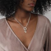 Anna Double Layer Crystal Necklace [Sterling Silver] - with Zodiac Signs