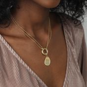 Anna Double Layer Name Necklace [18K Gold Plated] 