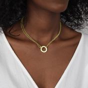 Anna Double Layer Necklace [18K Gold Vermeil] - with Initial Charms