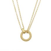 Anna Double Layer Crystal Necklace [18K Gold Plated]
