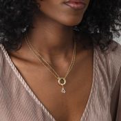 Anna Double Layer Necklace [18K Gold Vermeil] - with Zodiac Signs