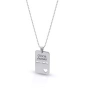 Heart Tag Name Necklace [Sterling Silver]