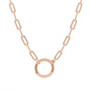 Family Anchor Name Necklace [18K Rose Gold Plated]