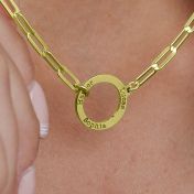 Family Anchor Name Necklace [18K Gold Plated]