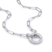 Aurora Circle Link Chain Name Necklace [Sterling Silver]