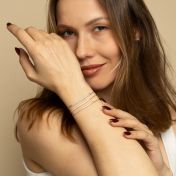 Aurora Pavé Bar Bracelet [Rose Gold Plated]