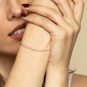 Aurora Pavé Bar Bracelet [Rose Gold Plated]