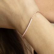 Aurora Pavé Bar Bracelet [Rose Gold Plated]