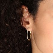 Aurora Pavé Hoop Earrings [18K Gold Plated]