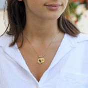 Family Footsteps Name Necklace [Gold Plated]