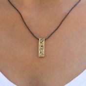Threads of Life Vertical Bar Necklace [10K Gold]