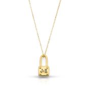 Beloved Initials Lock Necklace [18K Gold Vermeil]