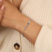 Enchanted Stars Birthstone Bracelet with Heart Charm [Sterling Silver]