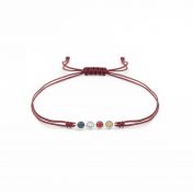 Talisa Stars Birthstone Bracelet - Red String [Sterling Silver]