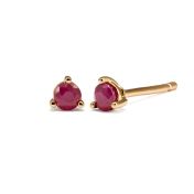 July Ruby Birthstone Earrings [14 Karat Gold]