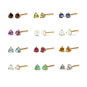 September Sapphire Birthstone Earrings [14 Karat Gold]