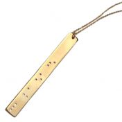 Unforgettable Memories Braille Necklace - Gold Plated