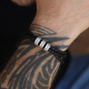 Bracelet Homme avec Sphères Personnalisées en Argent