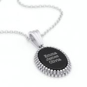 Collar Jayden de Onyx con Nombre para Mujeres [Plata de Ley]