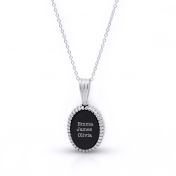 Jayden Onyx Name Necklace for Women [Sterling Silver]