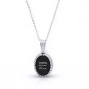 Jayden Onyx Naam Ketting voor Vrouwen [Sterling Zilver]