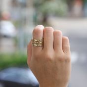 Infinite Wave Ring [Gold Plated]