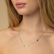 Signatur Namenskette mit Nano Bibel [750er Gold Vermeil]