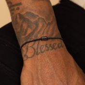 Engraved Bar Box Chain Bracelet for Men - Dark Chain