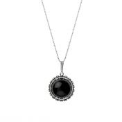 Sphere of Life Onyx Necklace [Sterling Silver]