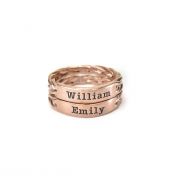 Love Braids Name Ring [18K Rose Gold Plated]