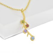 Roots of Love Necklace Vertical [Gold Plated]
