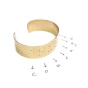Bracelet Large Manchette Inspiration Braille [Plaqué Or]