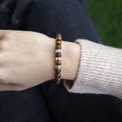Brown Tiger Eye Name Bracelet for Women - beaded bracelet ideas